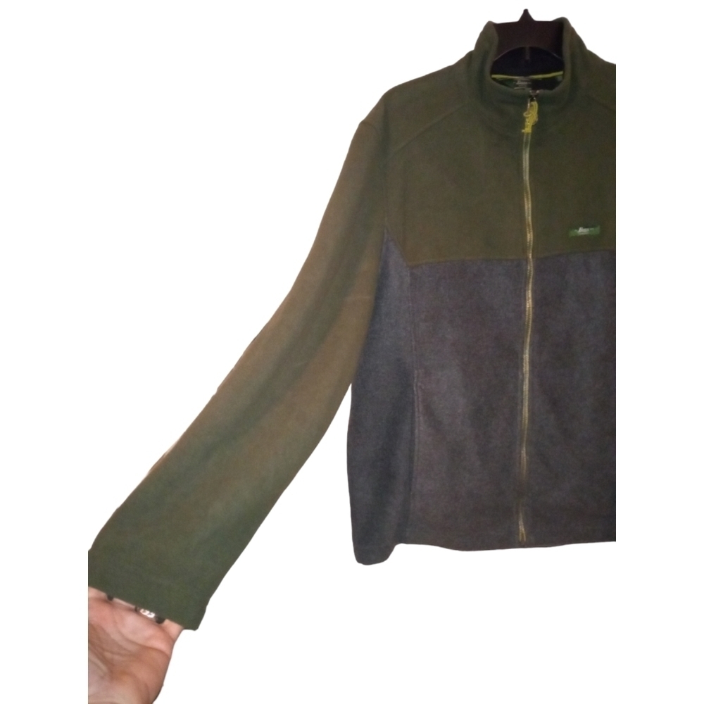 Unisex Fleece Jacket Bass Zip Lightweight Outdoor Aesthetic Color- Blocked L - Picture 2 of 12